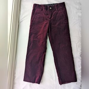 Janie & Jack Burgundy Velvet Pants